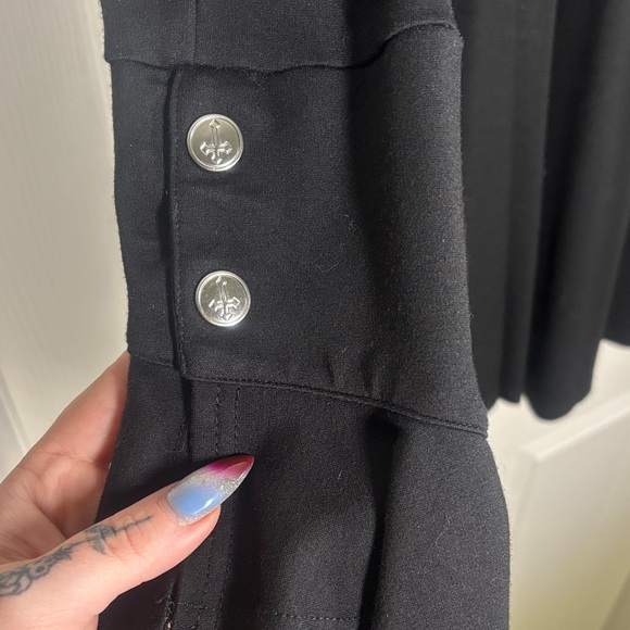 Killstar Wednesday Black Dress with White Collar - Picture 2 of 3